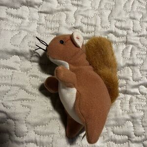 Ty Brown and White Squirrel Plush Toy
